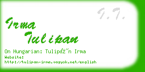 irma tulipan business card